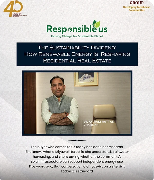 Vijay Ram Rattan of Ram Rattan Group discusses solar energy as a sustainability driver in real estate